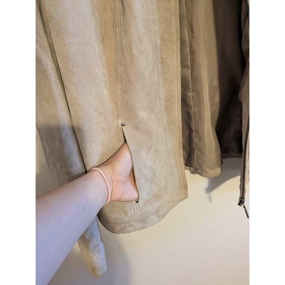 style and Co cream genuine leather jacket size L - Picture 4 of 7